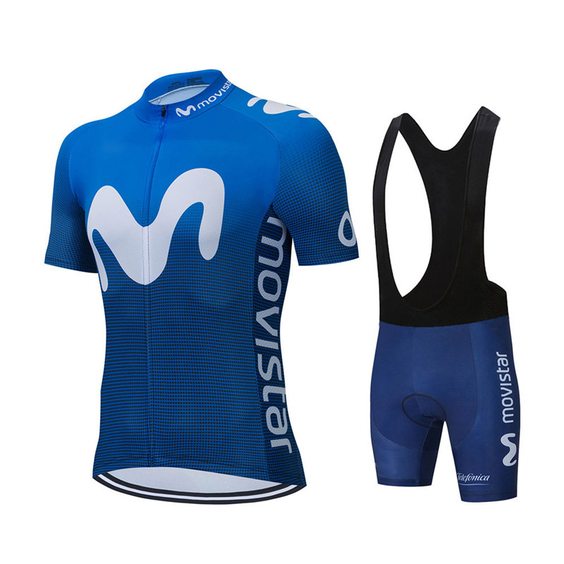 Cycling Gear Jersey - Новые летние комплекты велосипедного трикотажа Movistar